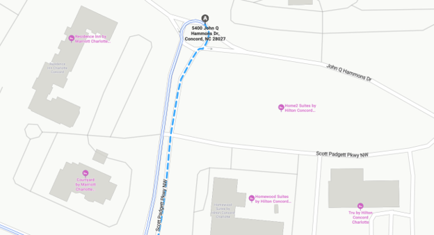 Map of nearby hotels.