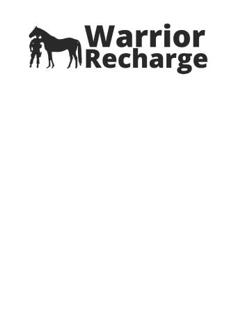 Text: Warrior Recharge Image: Horse feeding