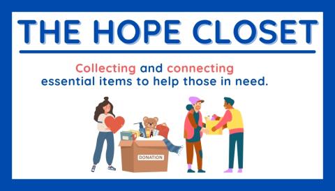 The Hope Closet collects essential items donated by our community and distributes them to those in need. Through this process of collecting and connecting, we strive to address the needs of those facing hardship and foster a culture of service in our community.