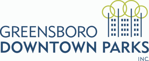 Greensboro Downtown Parks with buildings and trees