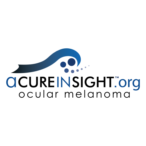 A Cure In Sight logo with ocular melanoma below