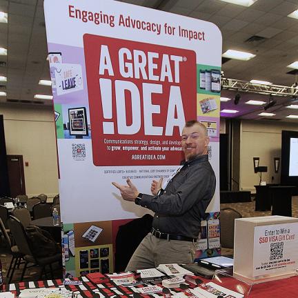 Exhibitor in the Nonprofit Marketplace during the conference.