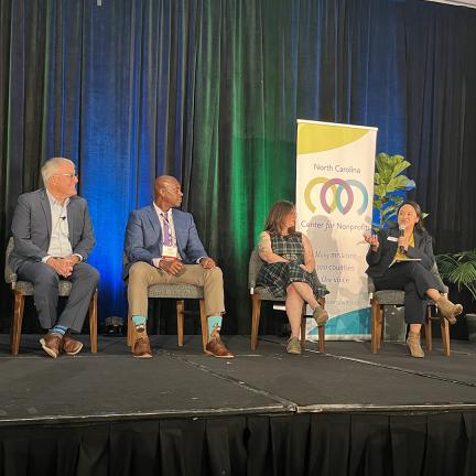 Funders panelists during the 2025 conference.